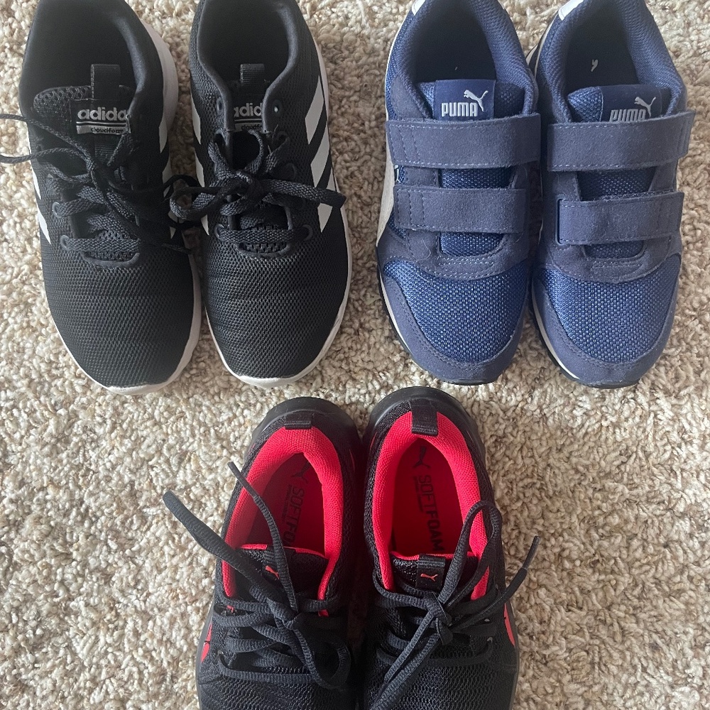 Bundle of three pairs of boys shoes size 1